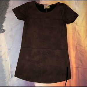 Dejavu brown suede dress
